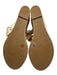 Jack Rogers Shoe Size 5 Light Gold Leather Upper Cork Sole Whipstitch Sandals Light Gold / 5