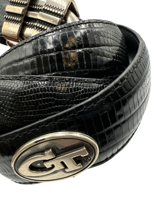 No Brand Black Alligator Men's Belt Black