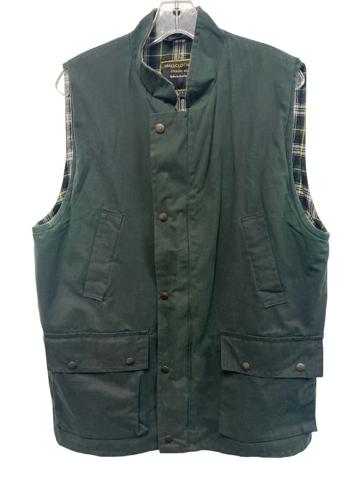 MallClothing Size L Green Cotton Solid Zipper Men's Vest Green / L