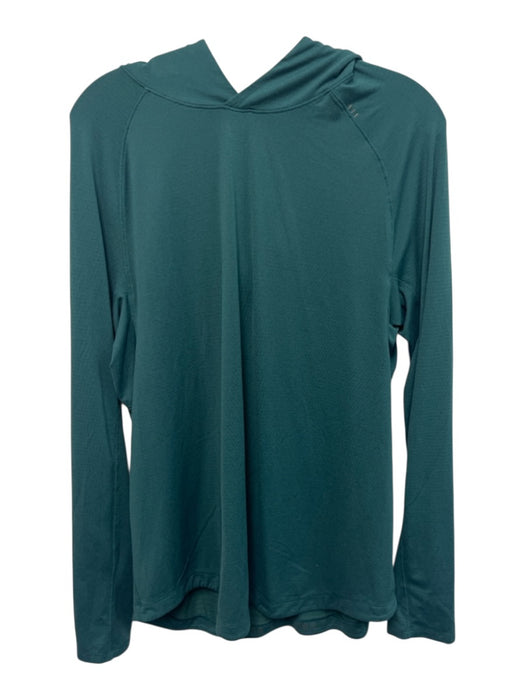 Lululemon Size Est L Green Polyester Blend Striped Hoodie Long Sleeve Shirt Green / Est L