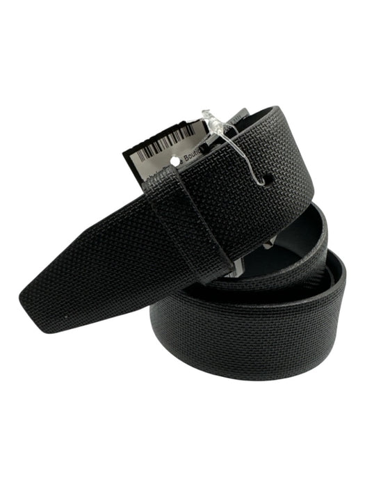 Boss Black Cow Skin Leather Solid Men's Belt Black