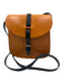 Herbert Frere Soeur Brown, Blue, Black Leather Color Block Buckle Flap Bag Brown, Blue, Black / S