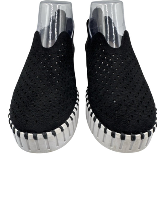 Ilse Jacobsen Shoe Size 40 Black & White Laser Cut Slip On Sneakers Black & White / 40