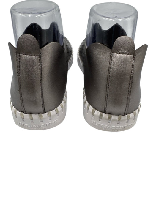 Ilse Jacobsen Shoe Size 39 Pewter & White Laser Cut Slip On Sneakers Pewter & White / 39