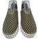 Ilse Jacobsen Shoe Size 39 Olive Green & White Laser Cut Platform Sneakers Olive Green & White / 39