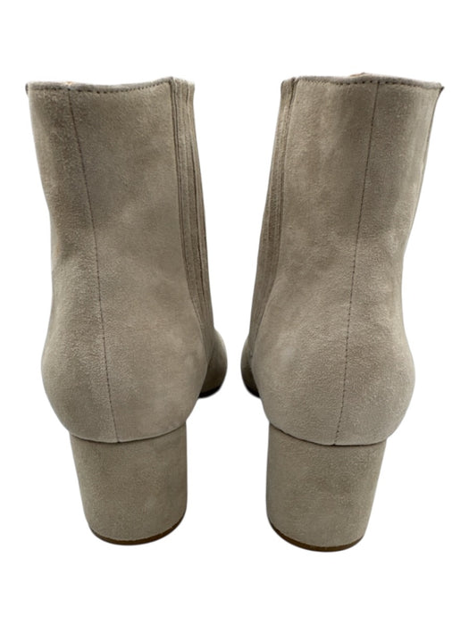 Joie Shoe Size 37.5 Gray Beige Suede Block Heel Ankle Booties Gray Beige / 37.5