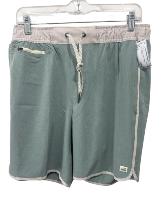 Vuori Size M Green Synthetic Solid Athleisure Men's Shorts Green / M