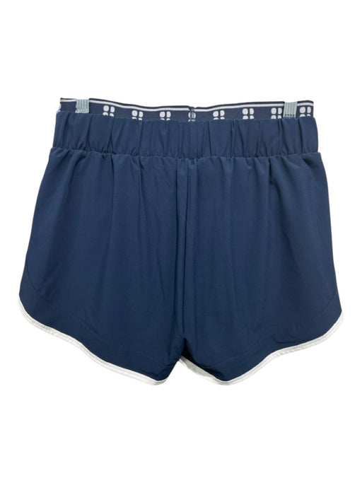 Sweaty Betty Size M Navy & white Polyester Layered Waist Detail Running Shorts Navy & white / M