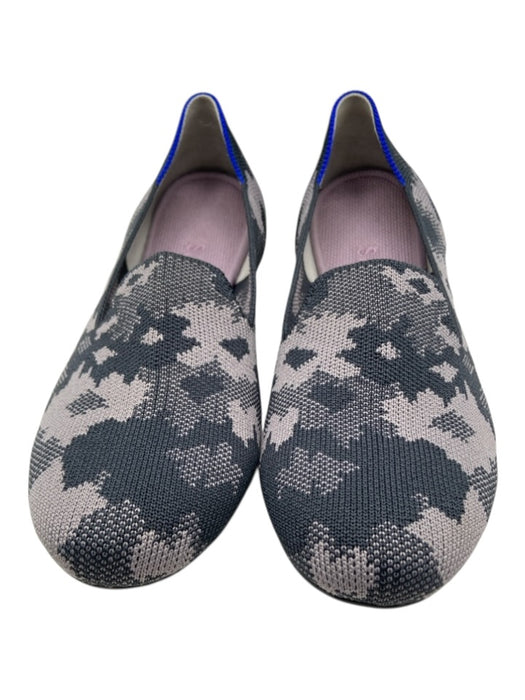 Rothy's Shoe Size 7.5 Gray & Purple Synthetic Knit Camoflage Slip On Flats Gray & Purple / 7.5