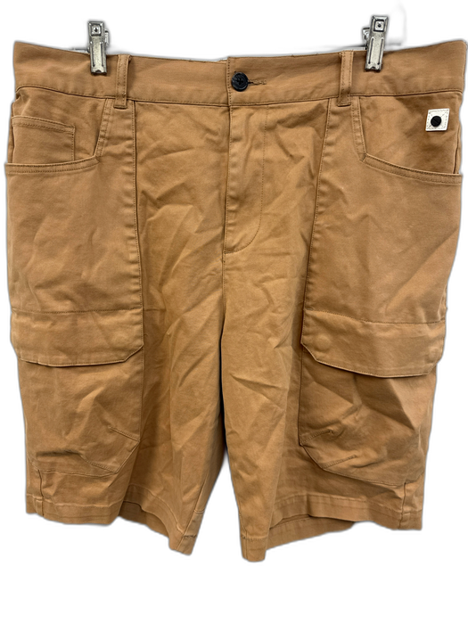 Madison Supply Size 34 Dark Tan Cotton Blend Solid Cargo Pocket Men's Shorts Dark Tan / 34