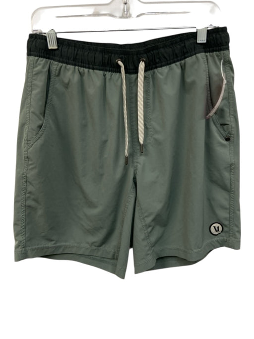 Vuori Size Est M Green Synthetic Solid Athletic Men's Shorts Green / Est M