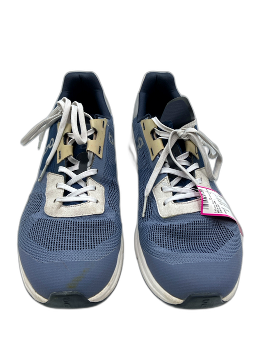On Cloud Shoe Size 9 Blue & White Synthetic Solid Sneaker Men's Shoes Blue & White / 9