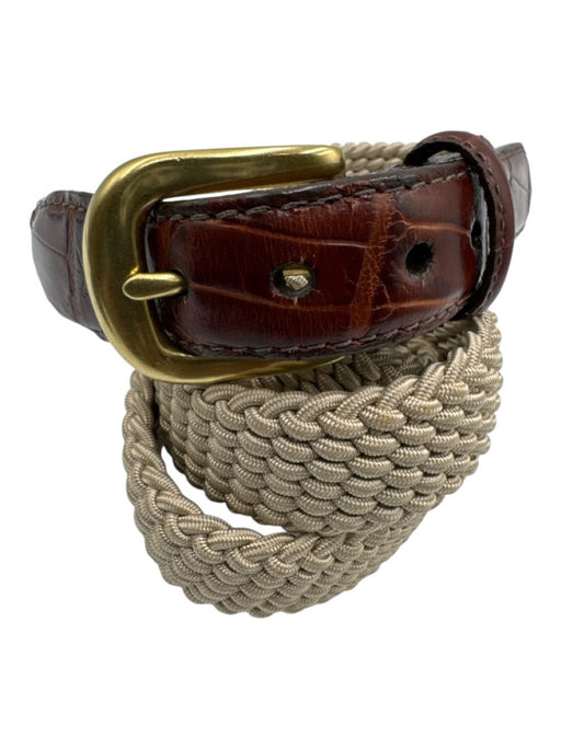 Brighton Beige Cotton Blend Woven Men's Belt Beige