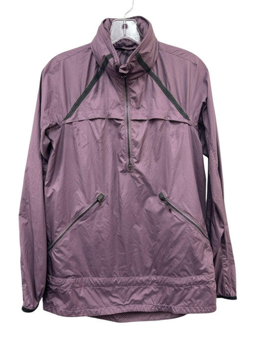 Lululemon Size S/M Purple & Gray Nylon Mesh Quarter Zip Mock Neck Jacket Purple & Gray / S/M
