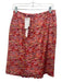 Nanette Lepore Size 8 Pink, Orange & Multi Silk Abstract Wavy Print Skirt Pink, Orange & Multi / 8