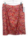 Nanette Lepore Size 8 Pink, Orange & Multi Silk Abstract Wavy Print Skirt Pink, Orange & Multi / 8