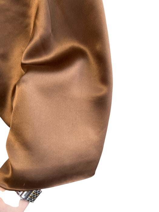 Retrofete Size XS Brown Acetate & Polyester Satin Bodice Chain Strap Dress Brown / XS