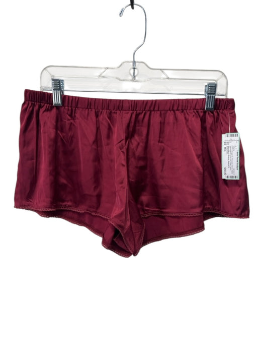 Daily Drills Size M/L Burgundy Polyester Blend Elastic Waistband Satin Shorts Burgundy / M/L