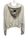 Daily Drills Size M/L Cream White Cotton Zip Front Hoodie Cropped Jacket Cream White / M/L