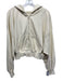 Daily Drills Size M/L Cream White Cotton Zip Front Hoodie Cropped Jacket Cream White / M/L