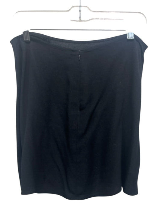 Reformation Size 10 Black Viscose Blend Back Zip Front Slit Mini Skirt Black / 10