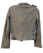ALLSAINTS Size 2 Grey Suede Zip Front Silver Hardware Biker belt Jacket Grey / 2