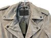 ALLSAINTS Size 2 Grey Suede Zip Front Silver Hardware Biker belt Jacket Grey / 2