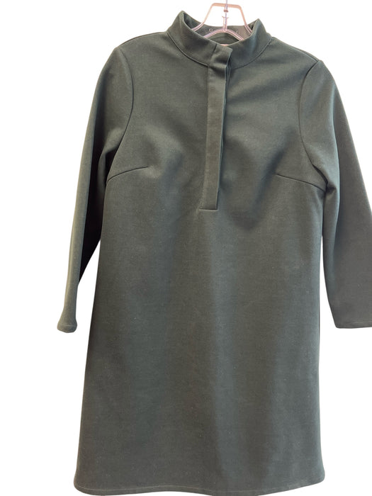 Pomander Place Size XXS Pine Green Polyester Blend Quarter Button Collared Dress Pine Green / XXS