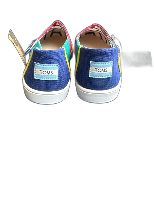 Toms Shoe Size 8 Red & green Canvas Laceless Color Block Athletic Sneakers Red & green / 8