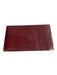 Cartier Burgundy Calfskin Leather Gold finish metal corners Long Wallet Wallets Burgundy
