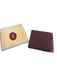 Cartier Burgundy Cowhide Leather Gold Tone Metal Corners Embellished Wallets Burgundy