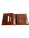 Cartier Burgundy Cowhide Leather Embossed Double C Logo Snap Closure Wallets Burgundy