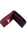 Cartier Burgundy Cowhide Leather Embossed Double C Logo Snap Closure Wallets Burgundy