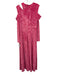 Ganni Size 44 Pink Polyester Blend Long Sleeve Velvet Cut Outs Maxi Dress Pink / 44