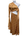 Diarrablu Size 2XL Gold & Brass Polyester Elastic Waist One Sleeve Drape Dress Gold & Brass / 2XL