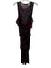 Simon Miller Size L Black & Red Polyester Sleeveless Sheer Gathered Lips Dress Black & Red / L