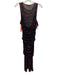 Simon Miller Size L Black & Red Polyester Sleeveless Sheer Gathered Lips Dress Black & Red / L