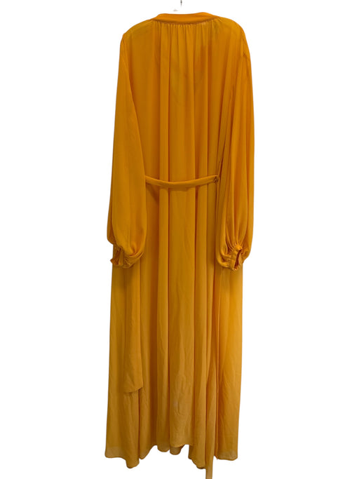 Andrea Iyamah Size L/XL Yellow Missing Fabric Tag Sheer Long Sleeve Maxi Dress Yellow / L/XL