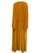 Andrea Iyamah Size L/XL Yellow Missing Fabric Tag Sheer Long Sleeve Maxi Dress Yellow / L/XL