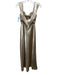 Birdy Grey Size XS Champagne Polyester Satin Feel Draped Detail Front Slit Gown Champagne / XS