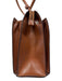 Lodis Brown Leather Shoulder Bag Zip Close Rectangle Bag Brown