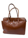 Lodis Brown Leather Shoulder Bag Zip Close Rectangle Bag Brown