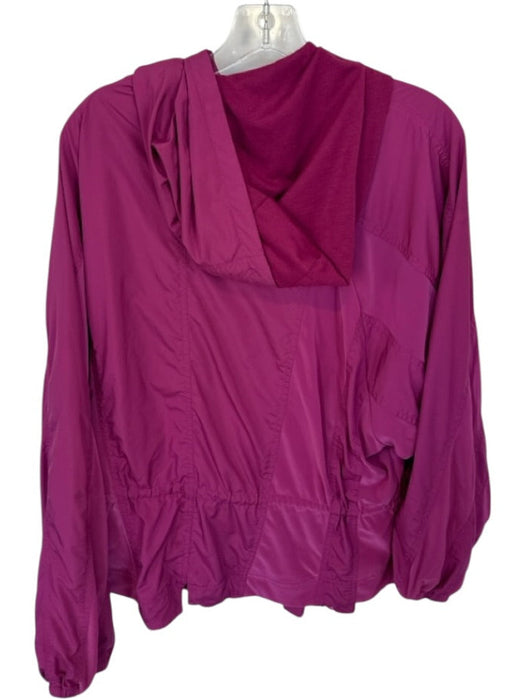 FP Movement Size L Purple Nylon Hood Full ZIp Athletic Jacket Purple / L