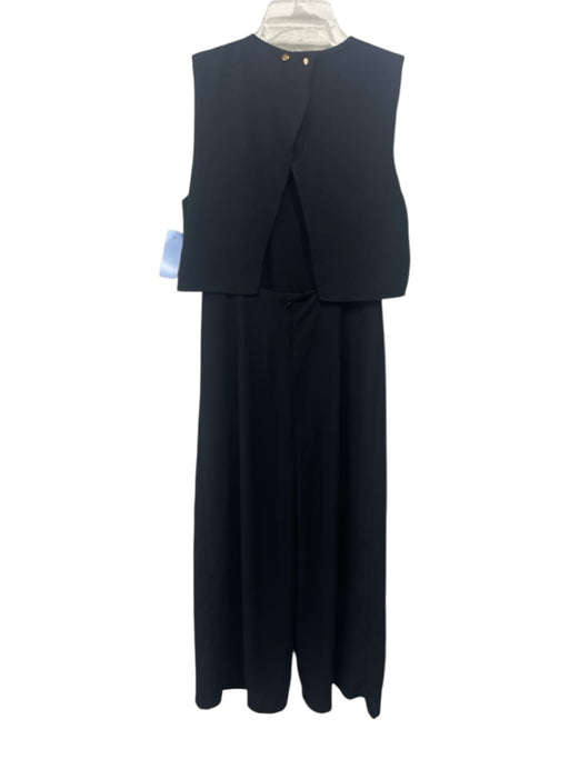 Lulus Size S Black Polyester Keyhole Back Sleeveless Zip Back Jumpsuit Black / S