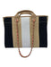Chanel Beige, Black, White, Multi Raffia & Leather Snap Closure Tote Bag Bag Beige, Black, White, Multi / M/L