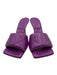 Bottega Veneta Shoe Size 37 Purple Leather Upper Quilted Square Toe Mule Sandals Purple / 37