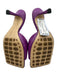 Bottega Veneta Shoe Size 37 Purple Leather Upper Quilted Square Toe Mule Sandals Purple / 37