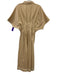 Exquise Size M Khaki Poly Blend Button Front Pintuck Collared Maxi Dress Khaki / M