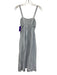 J Crew Size XS Blue & White Linen Blend Striped Smocked Bodice Sleeveless Dress Blue & White / XS