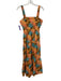 Cleobella Size S Orange, Blue & Multi Cotton Sleeveless Printed Pockets Dress Orange, Blue & Multi / S